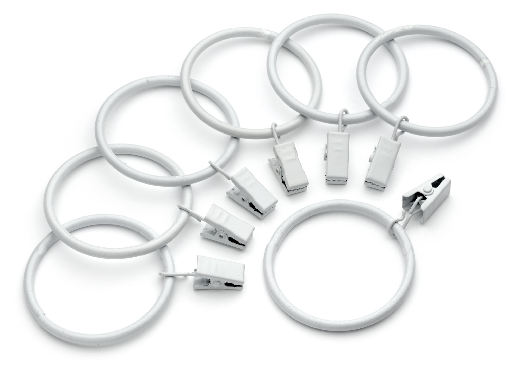 For Curtains And Rods Living Room Bedroom Shower Room Curtain Rings 1.5 Inch Silver 20 Pcs Metal Hanging Rings With With Eyelets Plus Plastic Curtain Hooks