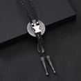 thumbnail image 5 of COMEET bolo necktie, Embossed Boloties for Adult Unisex Vintage PU Leather Necktie Rope Necklace Jewelry Rodeos Tie Formal Event Shirt Tie, 5 of 10
