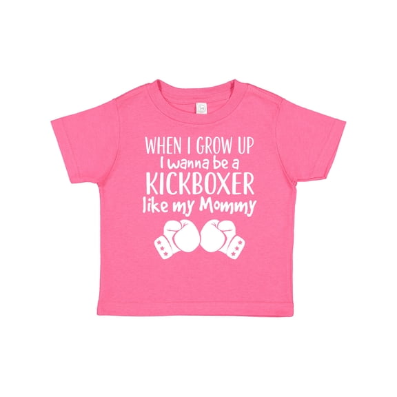Inktastic Kickboxing Future Kickboxer Like Mommy Boys or Girls Toddler T-Shirt