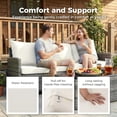 thumbnail image 2 of Ainfox 7-Piece Outdoor Wicker Patio Furniture Set, Sectional Conversation Set with 3-Seat Sofa, Loveseat, Coffee Table, Chairs & Ottomans, Gray, Space-Saving Design for Backyard, Porch, Poolside, 2 of 8