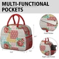 thumbnail image 6 of Lunch Bag Lunch Box for Women Reusable Insulated Lunch Cooler Bags,Large Capacity for Work Travel Picnic,Water-Resistant Pioneer Colorful Floral Lunch Tote Bag Gifts for Woman Mom Red, 6 of 6