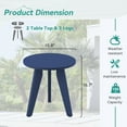 thumbnail image 5 of Dycanpo Outdoor Side Table for Patio, Small Round End Table Weather-Resistant for Living Room, Bedroom, Navy, 5 of 9
