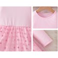 thumbnail image 6 of Long Sleeve Dresses for Girls Cute Polka Point Crewneck A Line Dress Fashion Party Dresses Size 3-10, 6 of 7
