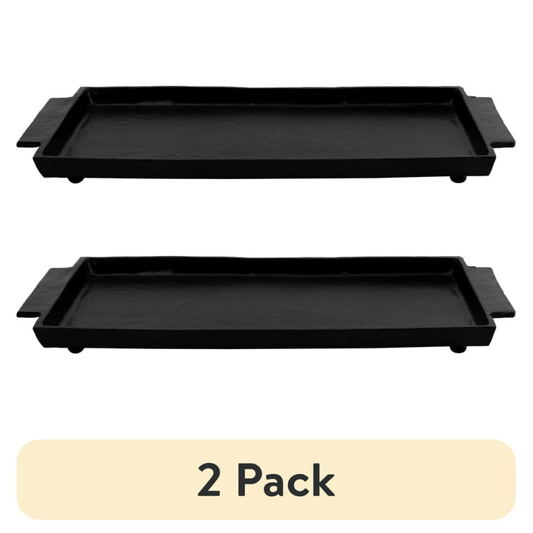 Better Homes & Gardens Cast Iron Finish Decorative Tray, Black photo 1