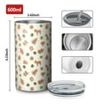 thumbnail image 4 of 20oz Coffee Tumblers Beige Christmas Gingerbread Pattern Stainless Steel Vacuum Insulated Travel Tumbler Coffee Cups Mug with Lid and Straw with Cleaning Brush for Cold & Hot Drinks, 4 of 5