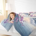 thumbnail image 4 of Homewish Pink Purple Cherry Blossom 7 Pieces Full Size Bedding Sets,Japanese Style Full Size Bed in a Bag,Light Gray Reversible, 4 of 8