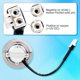 thumbnail image 4 of 2 Pieces Range Hood LED Bulbs, LED Replacement Recessed Stainless Steel Kitchen Range Hood Bulbs DC 12V, 4 of 5