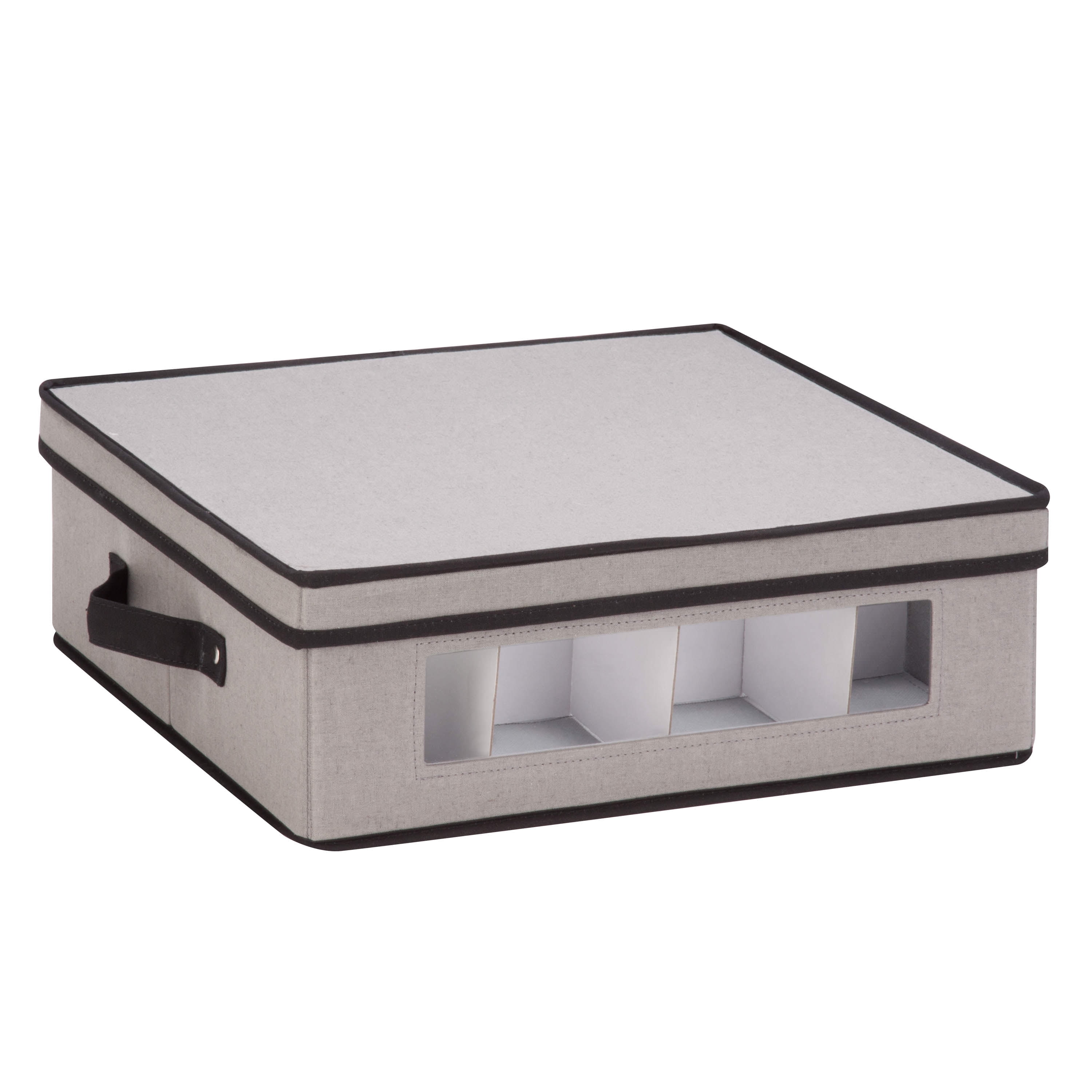 Mainstays Natural Canvas Large Window Storage Box, Gray