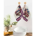 thumbnail image 2 of 4th of July Kitchen Dish Towels for Drying Dishes Set of 4, Red Blue Plaid Truck Floral Independence Day Waffle Weave Microfiber Terry Hand Tea Bathroom Towels Quick Dry & Absorbent Towel 12x12, 2 of 7