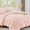 Blush Pink, variant on Sasttie Queen Size Comforter Set, 7-Piece Bed in a Bag, Pintuck Bedding Sets for All Season, Light Grey