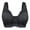Black, variant on JGTDBPO Front Closure Bras For Women Plus Size Adjusted Comfortable Lace Bras Front Snap Bras Post Surgery Vest Breathable Gathering Front Opening Buckle Bra Wireless Minimizer Bra Everyday Bar