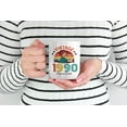 thumbnail image 2 of Vintage 1990 feat. a Strong Woman & Retro Sunset Ceramic Coffee & Tea Mug (11oz), 2 of 6