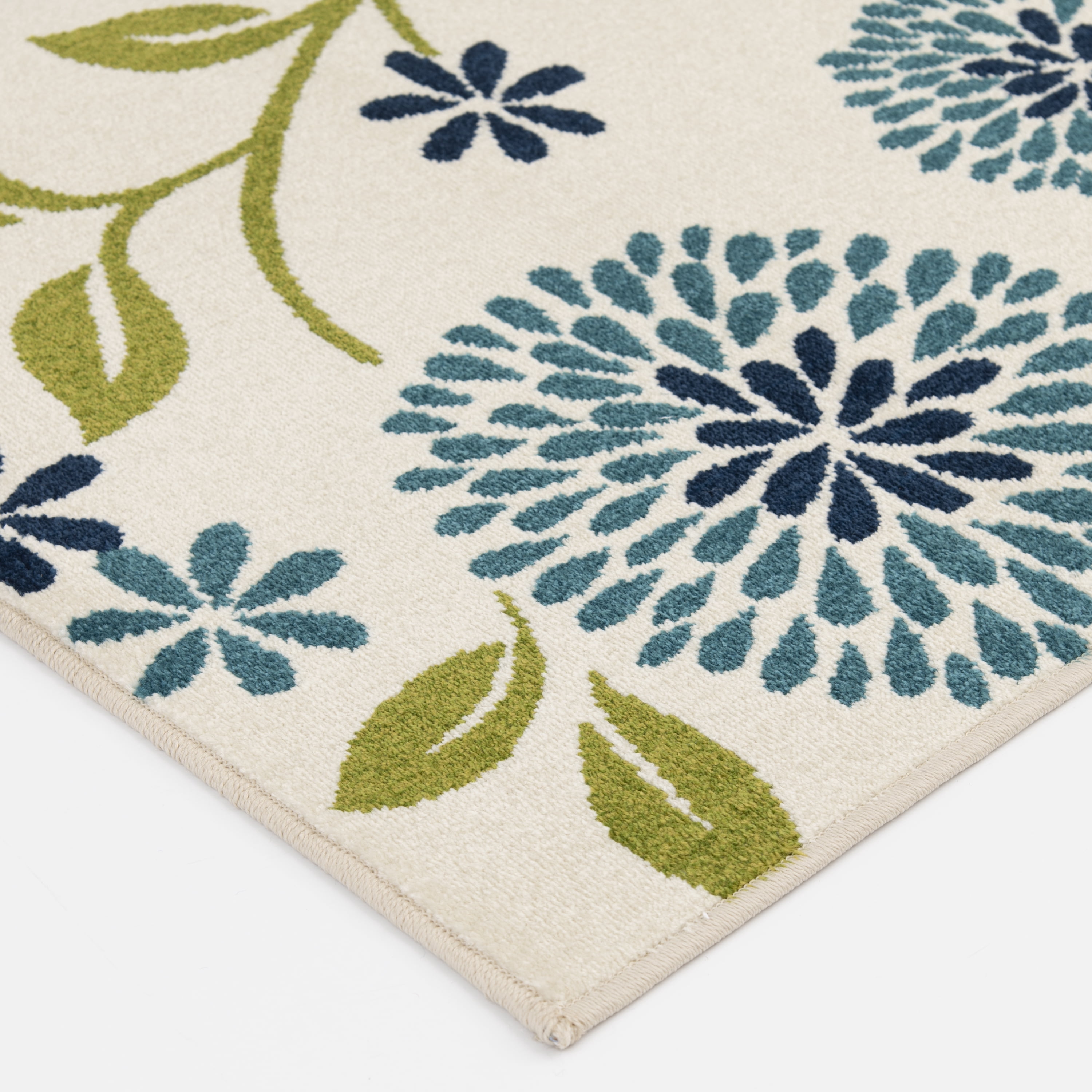 Loomaknoti Terrace Tropic Tenavon 4' x 6' Floral Indoor/Outdoor Area Rug , Blue/White
