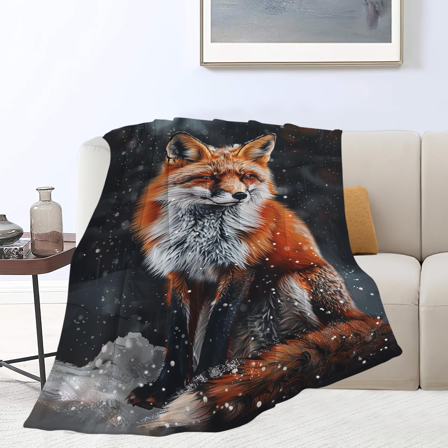 Red Fox Blanket Cute Orange Fox Throw Blanket Gifts for Girls Boys  Women Men Adults Super Soft Cozy Plush Fluffy Fuzzy Fleece Blanket Home Decor 40''X50''