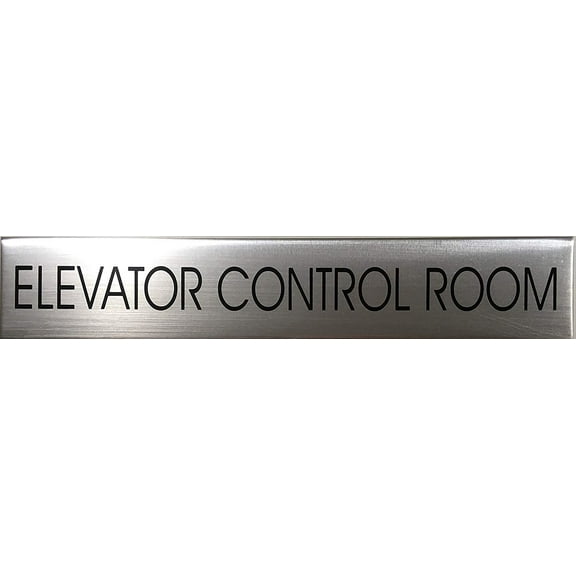 ELEVATOR CONTROL ROOM SIGN (BRUSHED ALUMINUM)