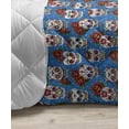 thumbnail image 3 of Sugar Skull Down Alternative Comforter, All Souls Day Floral Colorful Sugar Skulls Flowers on Dark Background Print, Microfiber Quilt for All Season, 5 Sizes, Multicolor, by Ambesonne, 3 of 3