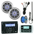 thumbnail image 1 of Jensen Marine Audio Bluetooth AUX USB SiriusXM-Ready Receiver, Wired Remote, 2x Millenia 6.5" 150 Watt Coaxial Outdoor Blue Illuminated Silver Speakers, Antenna, 16g Tinned Speaker Wire, USB Mount, 1 of 6