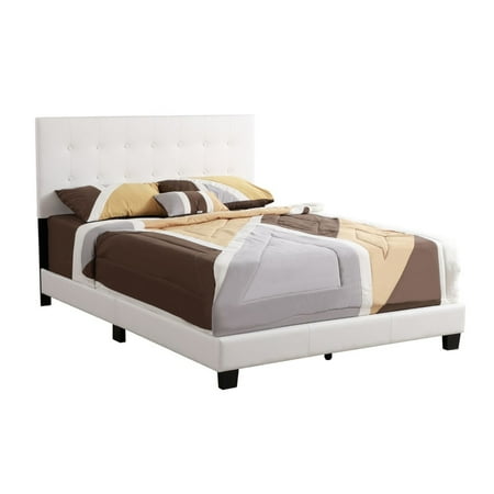 Passion Furniture Indoor Modern Bedroom Bedding Furniture Caldwell White Queen Panel Bed Passion Furniture Indoor Modern Bedroom Bedding Furniture Caldwell White Queen Panel Bed