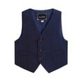 thumbnail image 2 of YTDSCS Kids Boys Waistcoat Vest for Baby Fashion Grey Royal Blue Vest Gentleman Party Children's Wedding for 2-11Y, 2 of 5