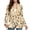 Autumn Pinecone Leaf Print, variant on Christmas Women Casual Suit Jacket Featuring Candy Cane Holly, One Button Front Office Blazer for Business Casual Work and Festive Events, Size Medium