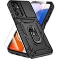 thumbnail image 1 of KOMI for Samsung Galaxy A16 5G Case with HD Screen Protector & Slide Camera Cover & Kickstand, Samsung A16 5G Case [Military-Grade] Phone Case for Samsung Galaxy A16 (Black), 1 of 5