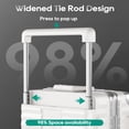 thumbnail image 3 of Joyway 20" PC Hardshell Carry-On with Aluminum Frame Front Pocket USB Charging Port & Cup Holder Spinner Wheels TSA Lock Airline Approved Size, 3 of 7