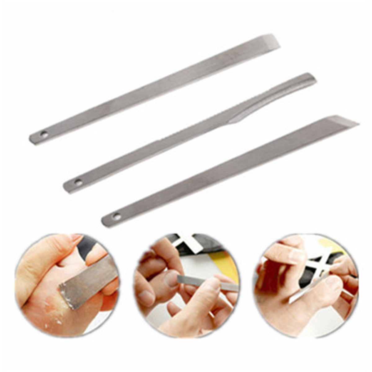 3Pcs Stainless Steel Nail Toe Pedicure Knife Tool For Ingrown Callus