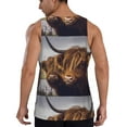 thumbnail image 3 of Xecao Yak Men's Tank Top Workout Quick Dry Sleeveless Gym Jogging Muscle Shirts Summer Swim Beach Tops, 3 of 9
