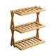 thumbnail image 2 of Estantería de metal, estante apilable, organizador de cocina, estante para tazas, estante para electrodomésticos, estante de 2 niveles, marco metálico, base de madera, para dormitorio, 2 of 8