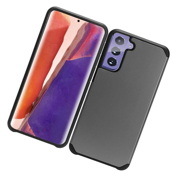 Samsung Galaxy S21 Plus (6.7") Phone Case Slim Thin Rubberized Hybrid Dual Layer Hard PC Rubber TPU Armor Shockproof Cover for Galaxy S21  Plus ,by Xcell - Gray