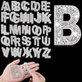 thumbnail image 1 of 104x Glitter Rhinestone Alphabet Letter Stickers 2.4 Inch Resin Rhinestone Iron on Letter Glitter Self-Adhesive A-Z, 1 of 7