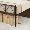 thumbnail image 3 of Twin Size Sturdy Modern Stylish Iron Bed Frame with Headboard and Footboard Metal Platform Bed - Simple Assembly, No Box Spring Needed, Under Bed Storage, 3 of 7