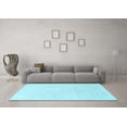 thumbnail image 3 of Ahgly Company Indoor Square Solid Light Blue Modern Area Rugs, 8' Square, 3 of 4