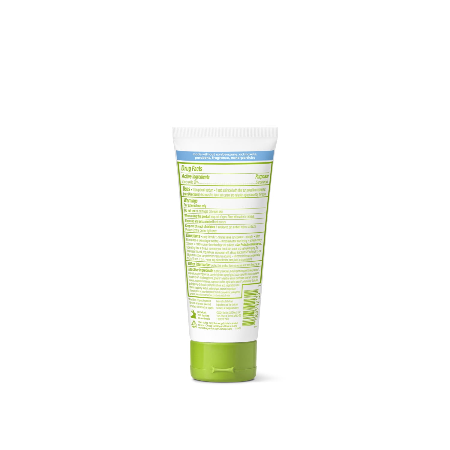 Babyganics Sheer Blend, SPF 50 Mineral Sunscreen Lotion, Fragrance Free, 3 oz
