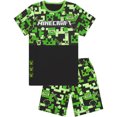 thumbnail image 1 of Minecraft Boys Green Short Sleeve Short Leg Pyjama Set, 1 of 4