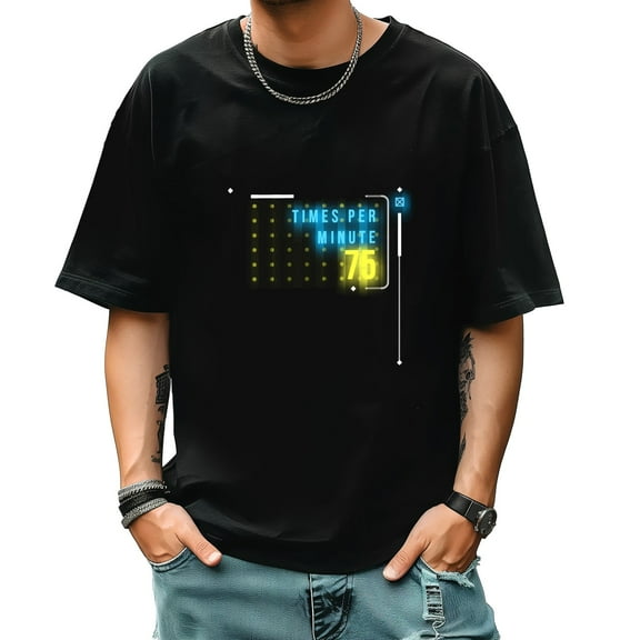 Graphic Tees for Men Summer New Print Casual Tee Fashion Trend Sports Shirt Select