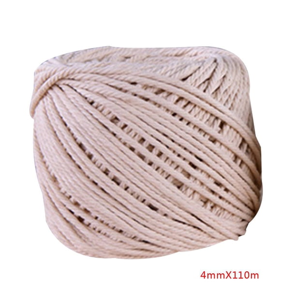 Cuerda de hilo de atar plana redonda de alta resistencia Cordones de algodón retorcidos Biege para el hogar DIY Artesanía de ropa hecha a mano sidaley JJ15011-11B