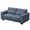 Blue, variant on CHITOOMA 89" 3 Seater Sofa, Upholstered Couch with 3 Pillows and Removable Linen Cover, Deep Seat Sofa with Wide Armrests for Living Room, Bedroom, or Office, White