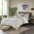 thumbnail image 2 of Ink+Ivy NEA Cotton Printed Duvet Cover Set with Trims Multi King/Cal King, 2 of 4