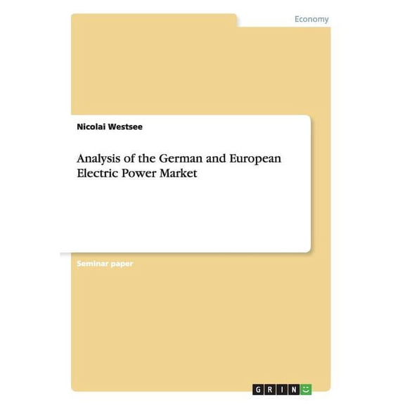 Analysis of the German and European Electric Power Market (Paperback)