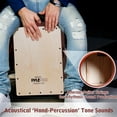 thumbnail image 4 of Pyle Wooden Stringed Acoustic Cajon Drum Box Percussion Hand Instrument, Brown, 4 of 6