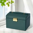 thumbnail image 2 of GUOOL Box Organizer with Mirror Drawers for Earrings Green, 2 of 6