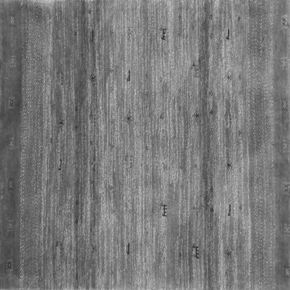 Ahgly Company Indoor Square Abstract Gray Contemporary Area Rugs, 4' Square