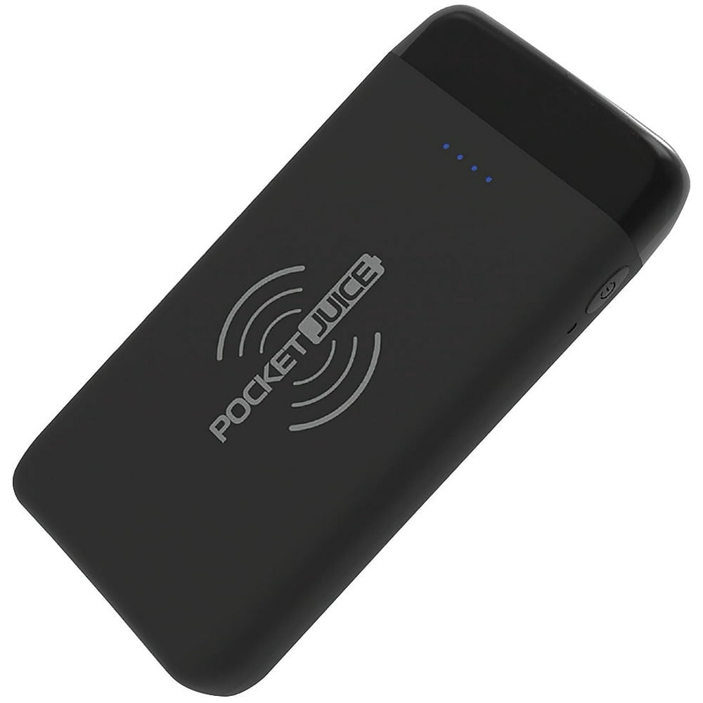 Tzumi 5342 12000 mAh Pocket Juice Wireless Power Bank, Black