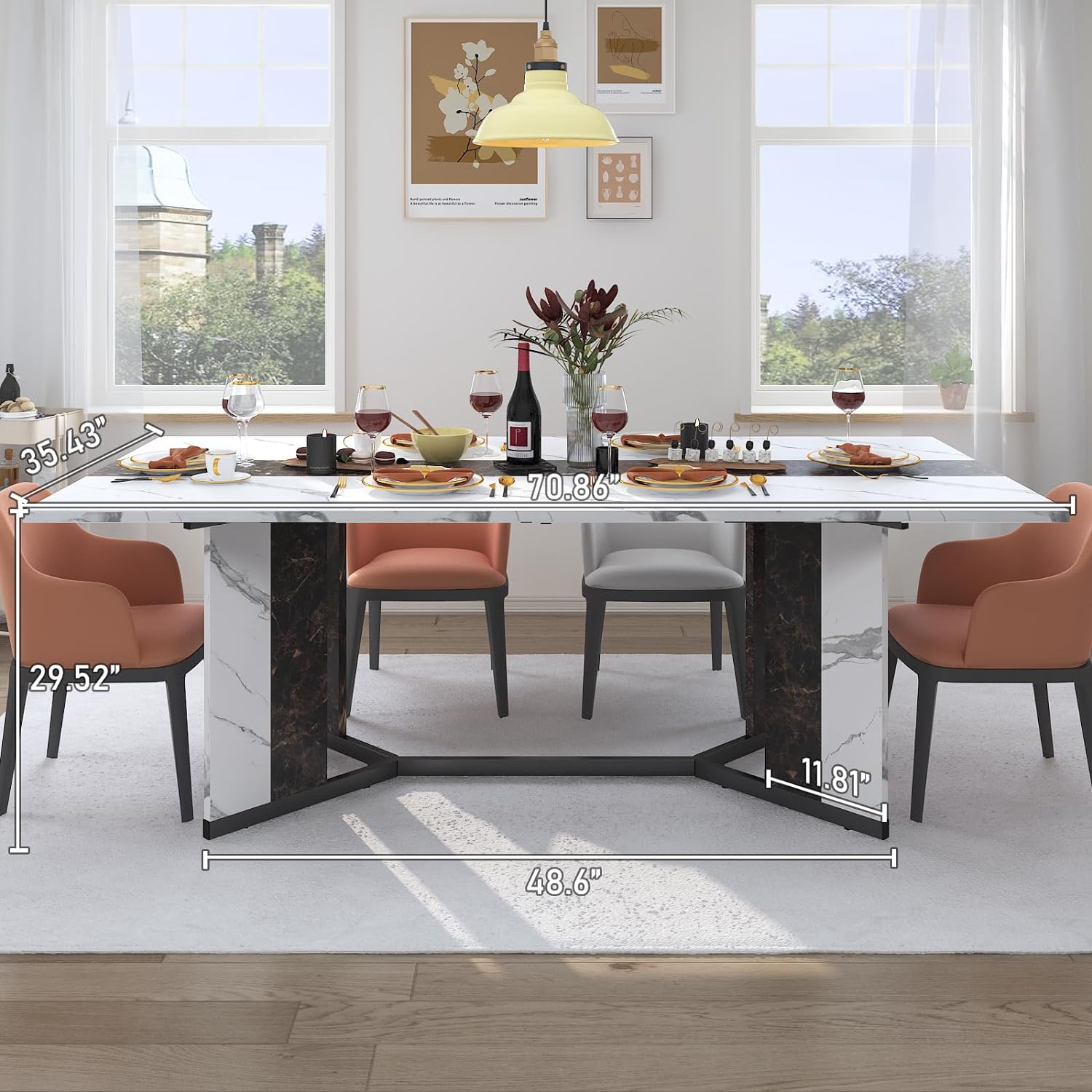 Chvans 71 in Rectangular Dining Table for 6–8 People photo 6