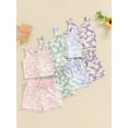 Acuteok Baby Kids Girls Shorts Set, Flower Print Sleeveless Crew Neck