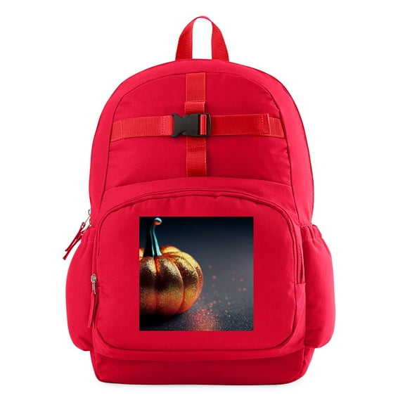 CafePress - Glitter Pumpkin - Cute School Travel Backpack