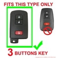 thumbnail image 3 of Dobrev Carbon Fiber Soft Cover Case Fob Entry Protector Skin Holder Keyless Entry Compatible with Toyota 3 Button Toyota 4Runner Sequoia Tundra Tacoma Smart Remote Control Key, 3 of 12