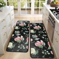 thumbnail image 4 of Kitchen Rugs Sets Of 2,Pioneer Flower Floral Print Pattern Anti Fatigue Kitchen Mat Rugs Non Slip Washable,Decorative Kitchen Floor Mats for Kitchen,Sink,Laundry,17"x47"+17"x47", 4 of 5