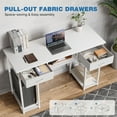 thumbnail image 4 of Aukfa Computer Desk with Storage Drawer, Wood Student Writing Desk for Small Space Home,White, 4 of 8